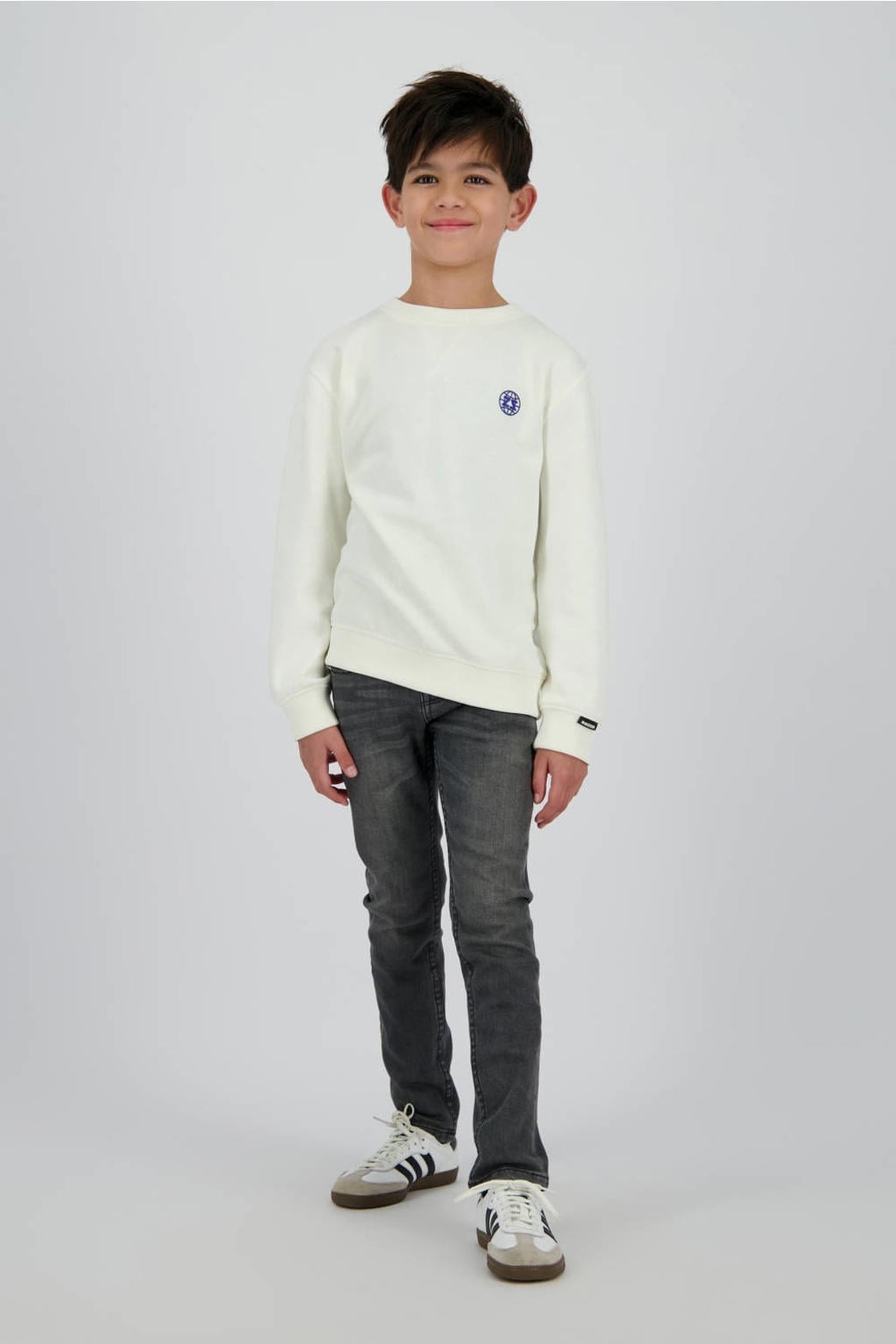 Grey denim jongens Raizzed slim fit jeans met regular waist en effen