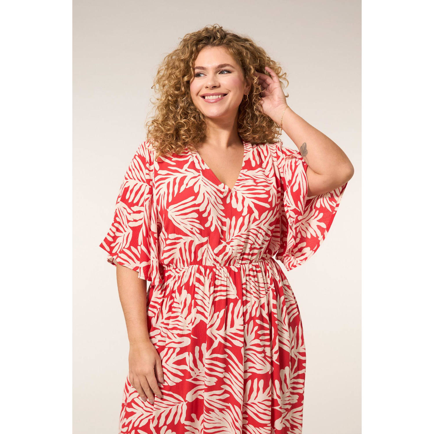 Miss Etam Plus maxi jurk rood