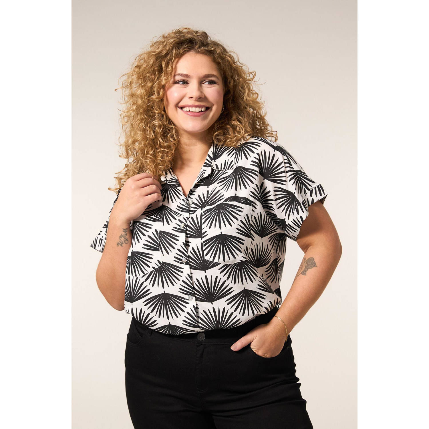 Miss Etam Plus blouse wit