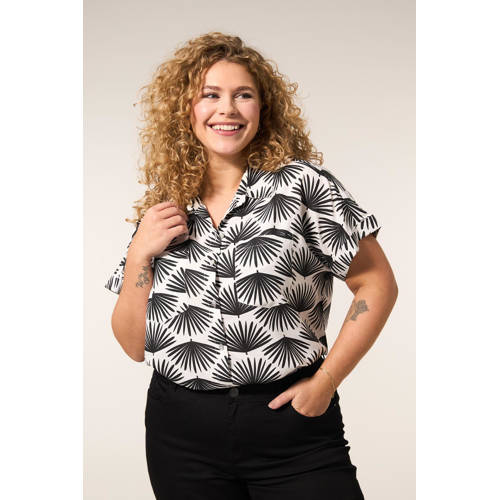 Miss Etam Plus blouse wit afbeelding