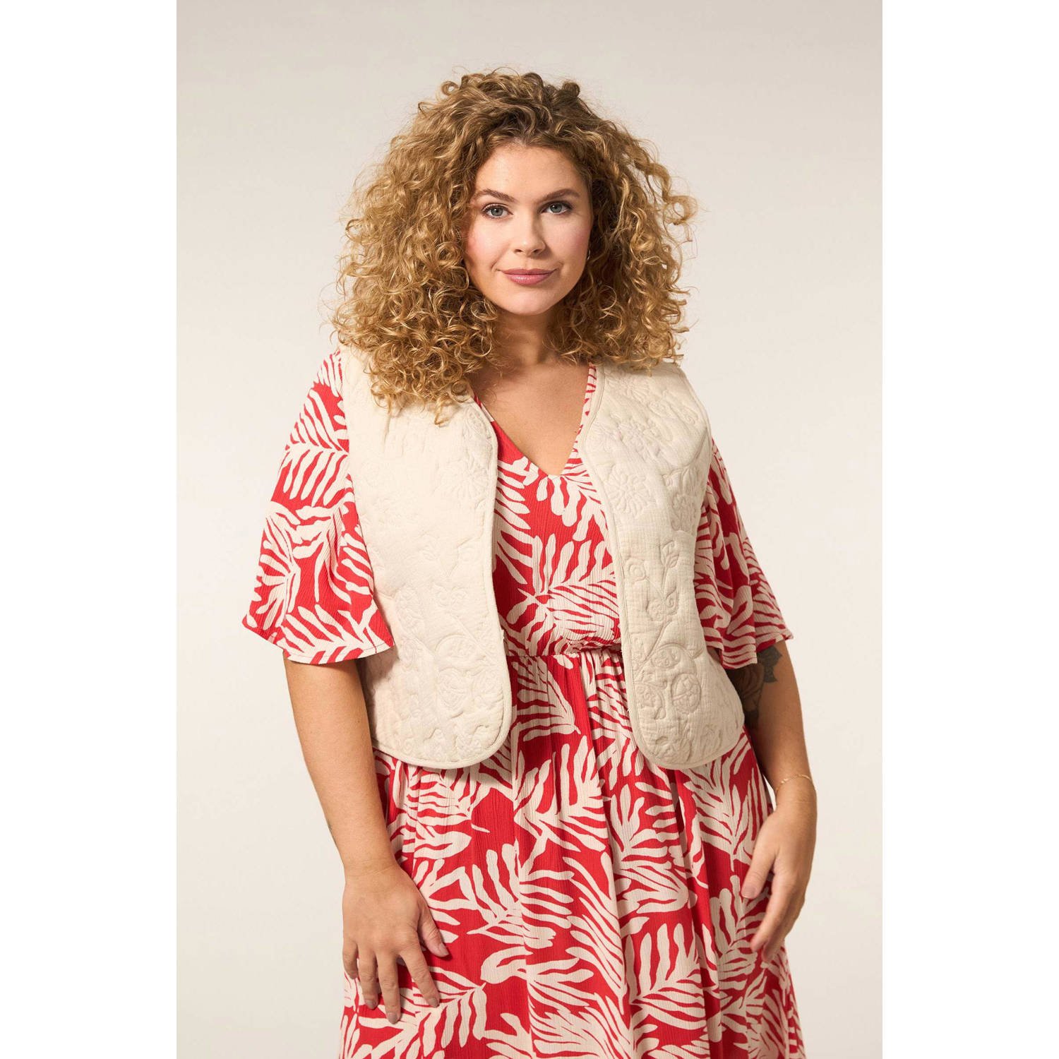 Miss Etam Plus gilet ecru