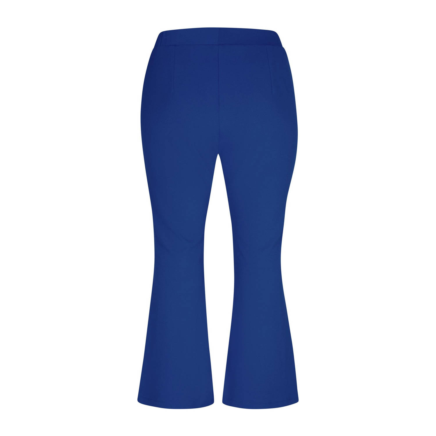 Miss Etam Plus flared regular waist broek blauw