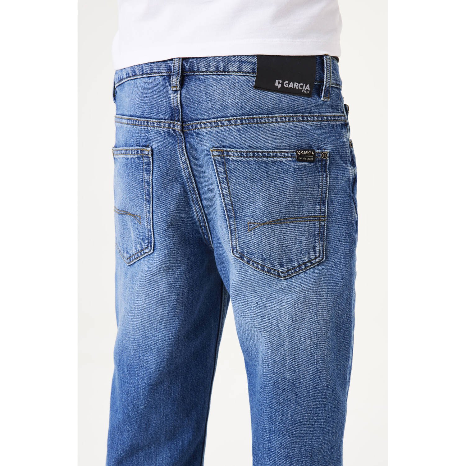 Garcia straight leg jeans medium blue denim