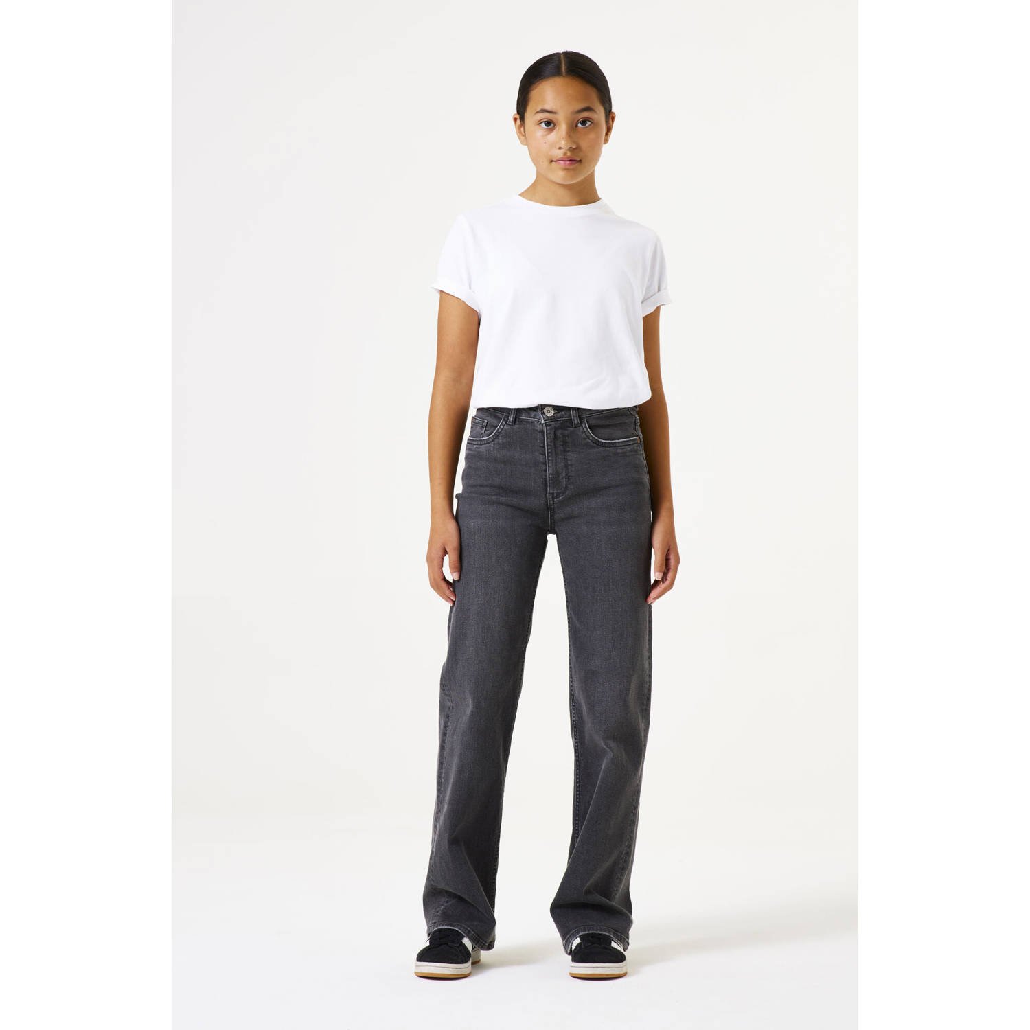 Garcia high waist straight leg jeans black denim