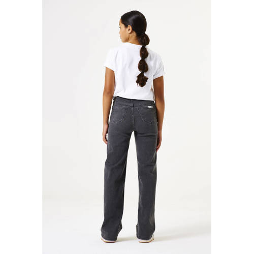 Garcia high waist straight leg jeans black denim afbeelding