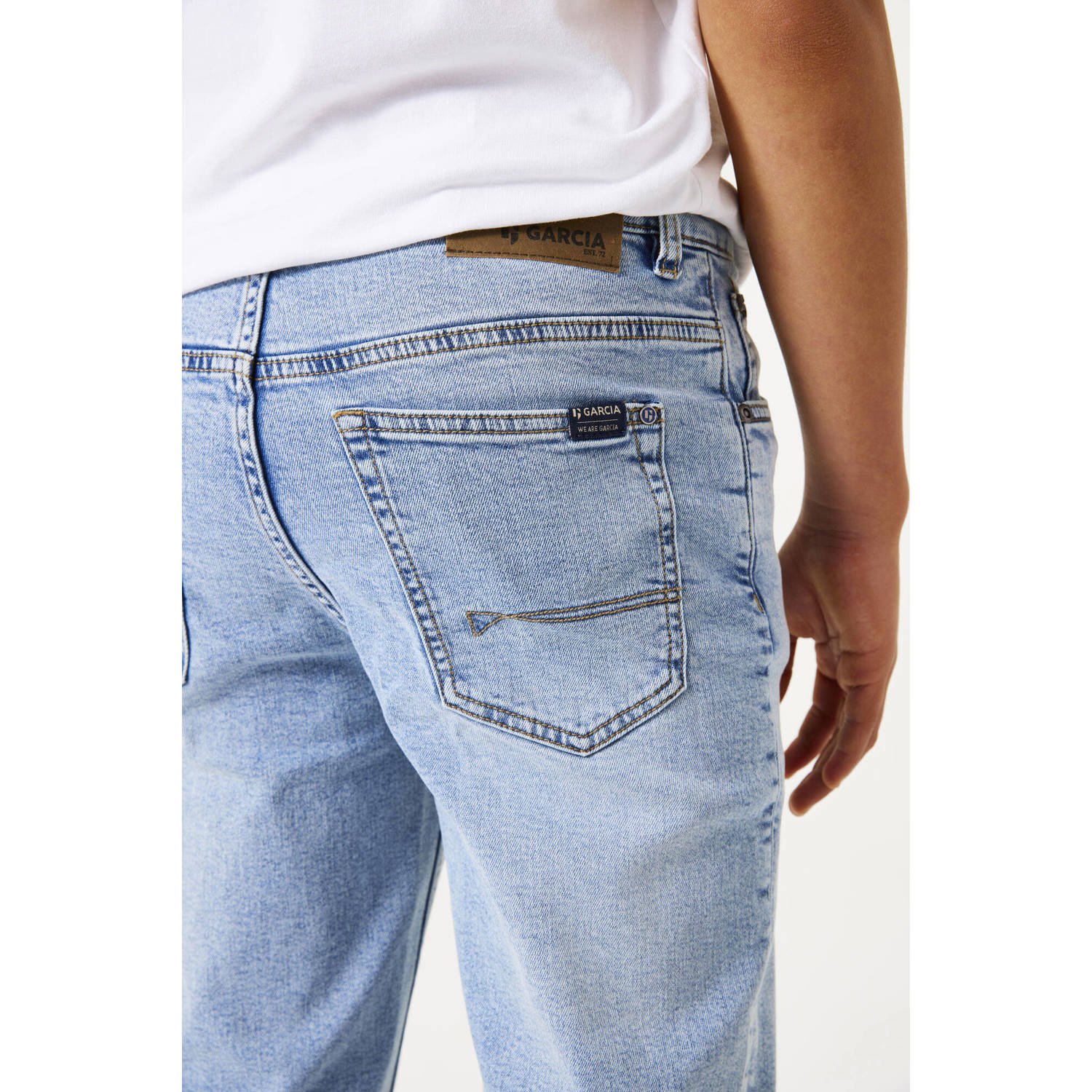 Garcia tapered jeans light blue denim