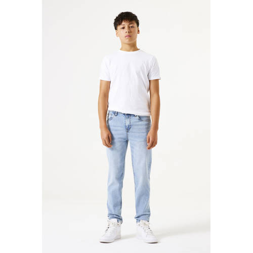 Garcia tapered jeans light blue denim afbeelding