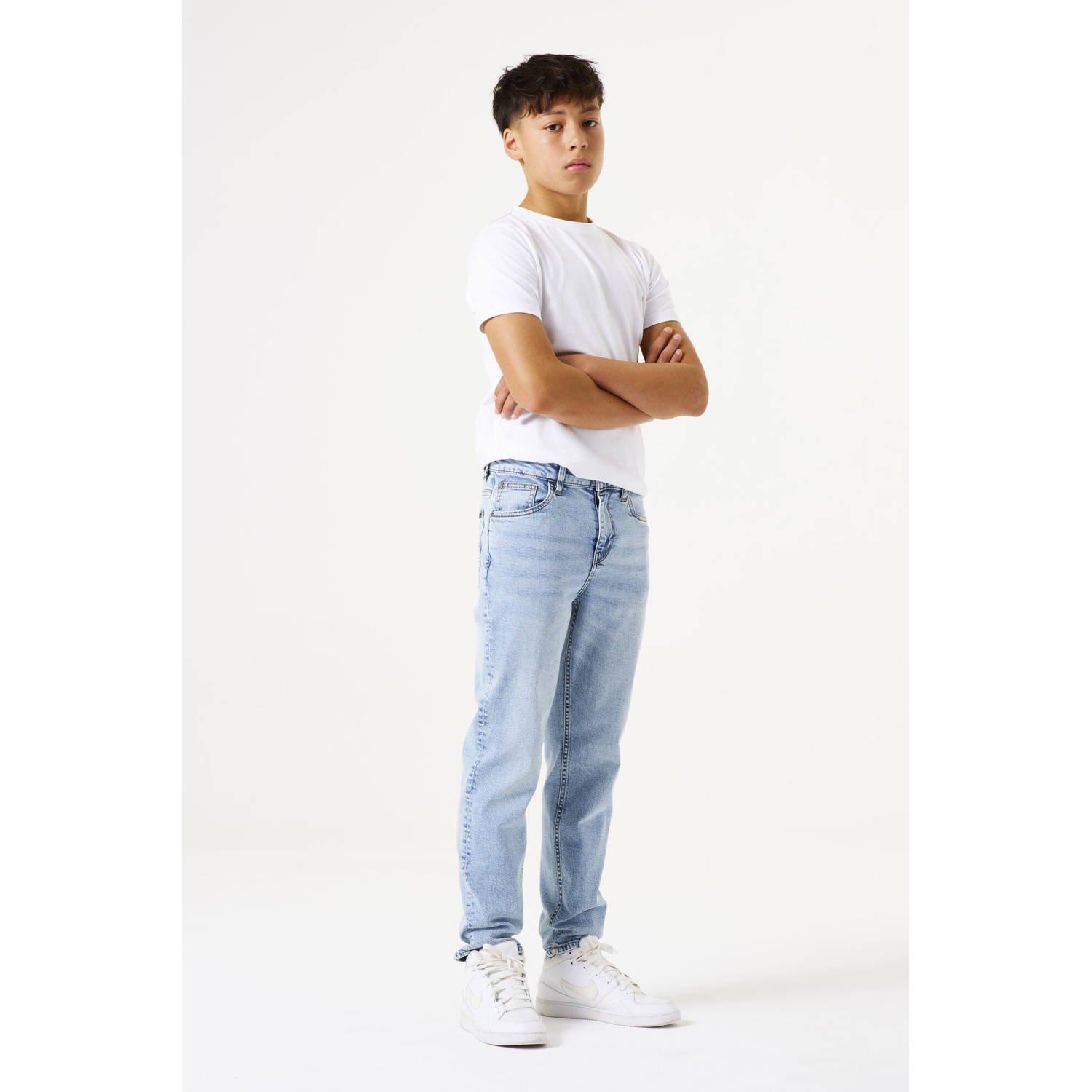 Garcia tapered jeans light blue denim