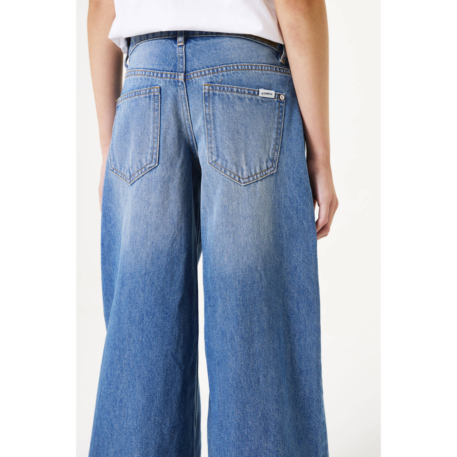 Garcia low waist loose fit jeans medium blue denim