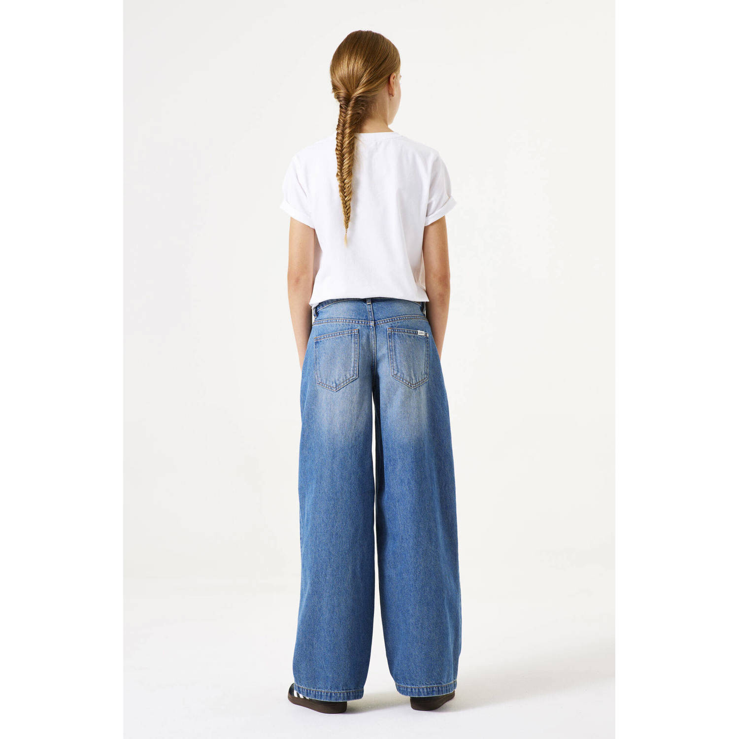 Garcia low waist loose fit jeans medium blue denim