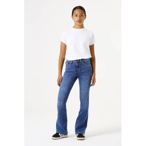 Garcia high waist flared jeans dark blue denim afbeelding