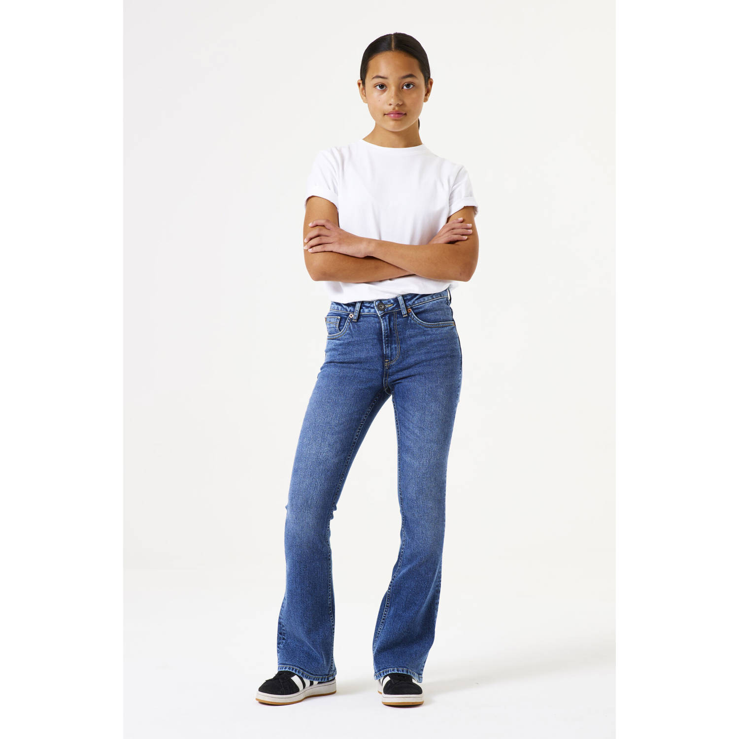 Garcia high waist flared jeans dark blue denim