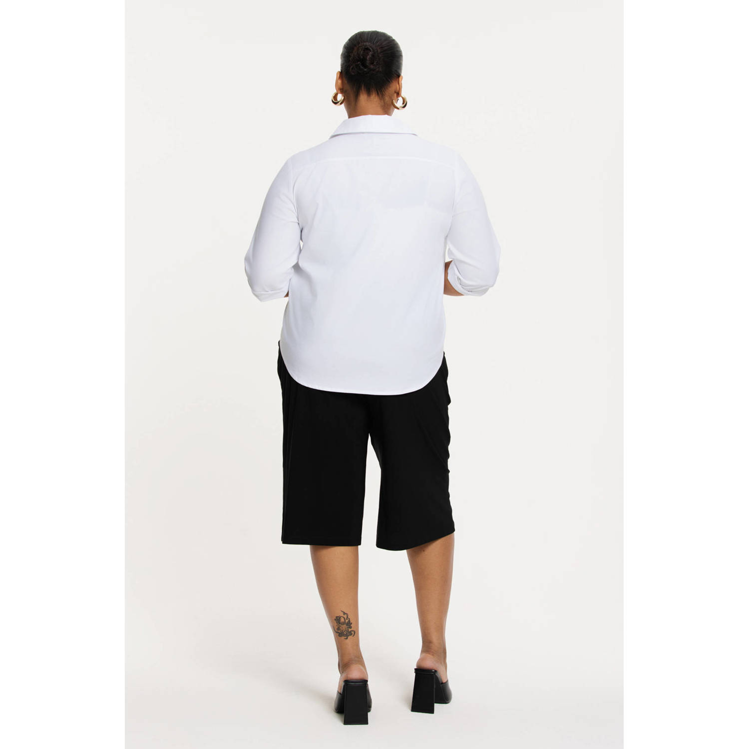 YOEK high waist bermuda short zwart