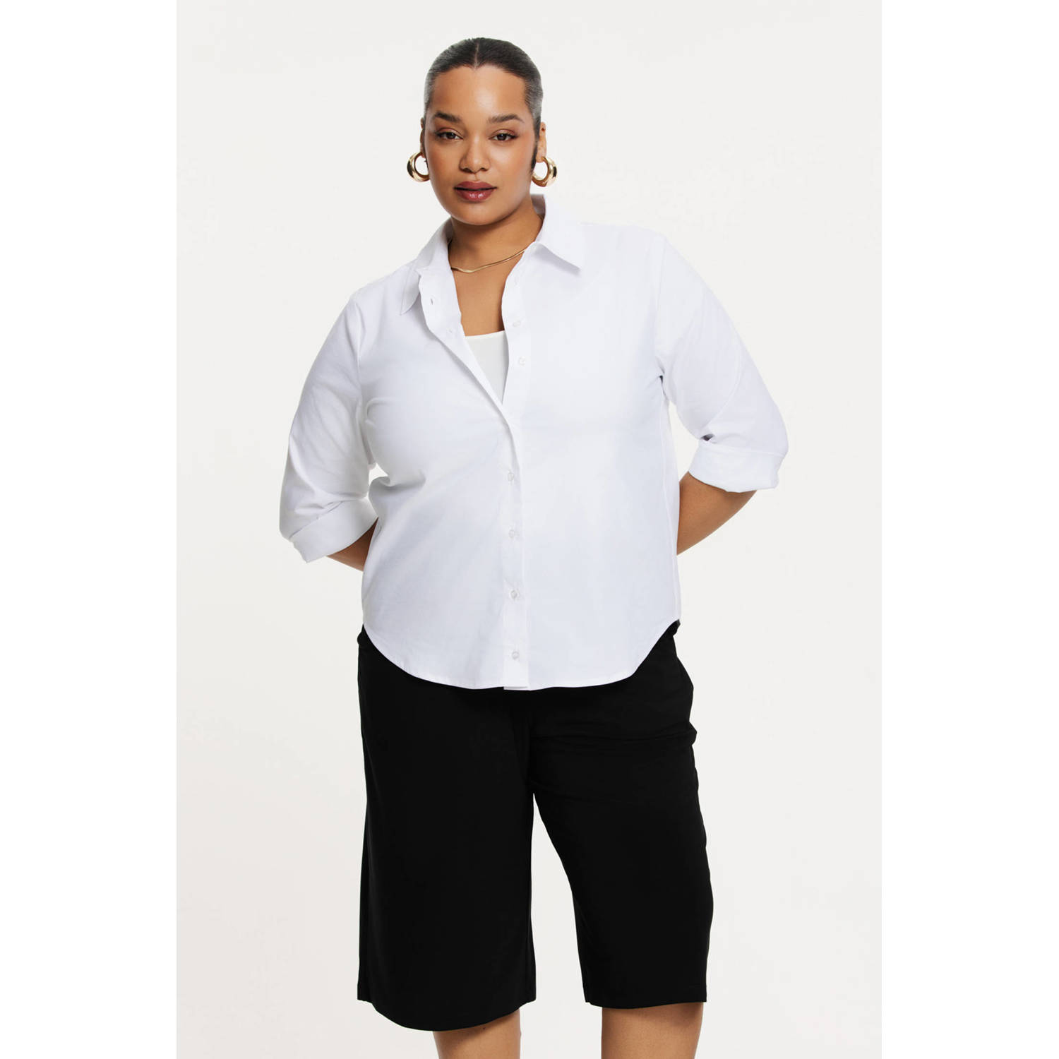 YOEK high waist bermuda short zwart
