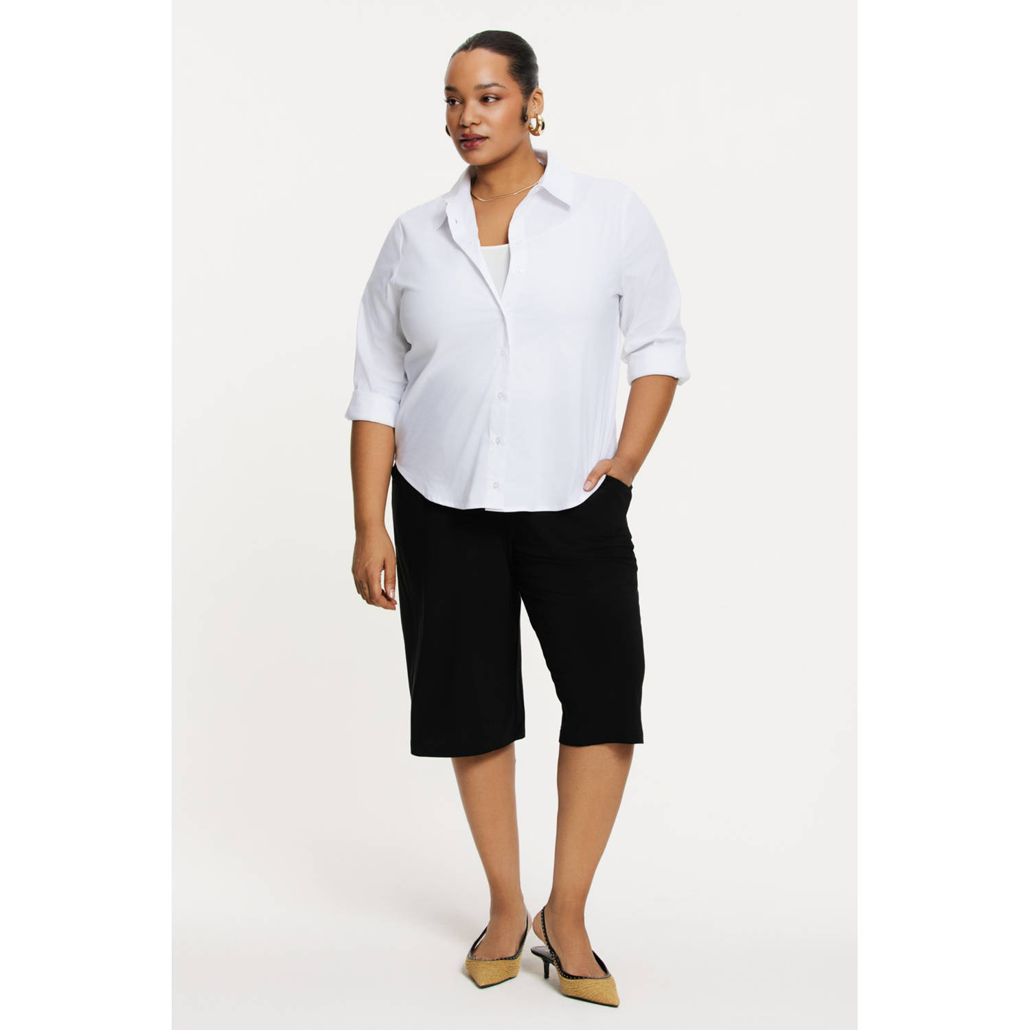 YOEK high waist bermuda short zwart