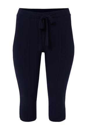 slim high waist broek donkerblauw