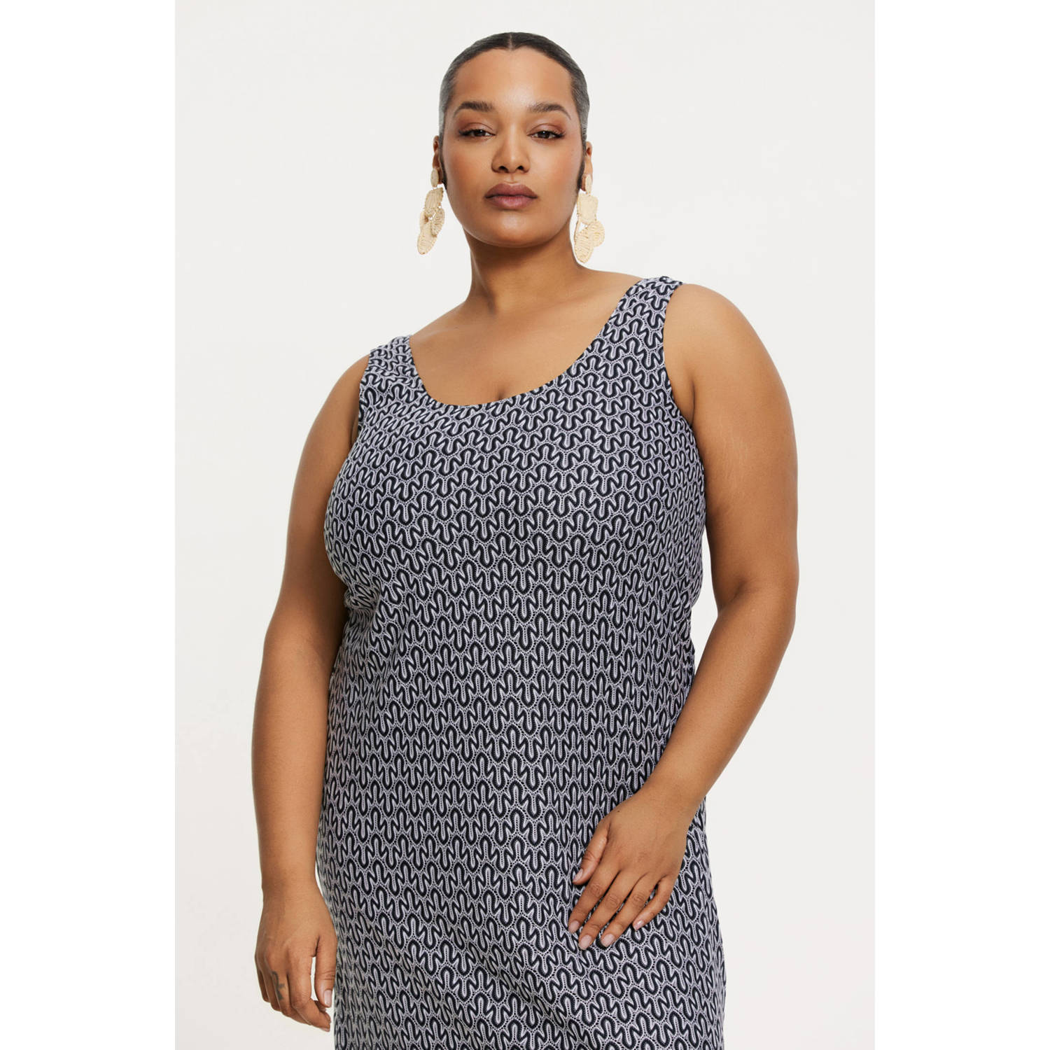YOEK zomerjurk donkerblauw