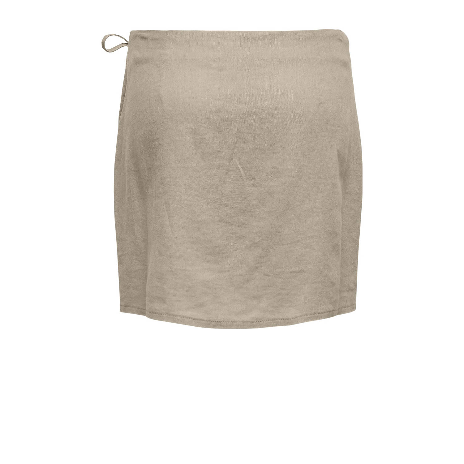 ONLY linnen korte rok beige