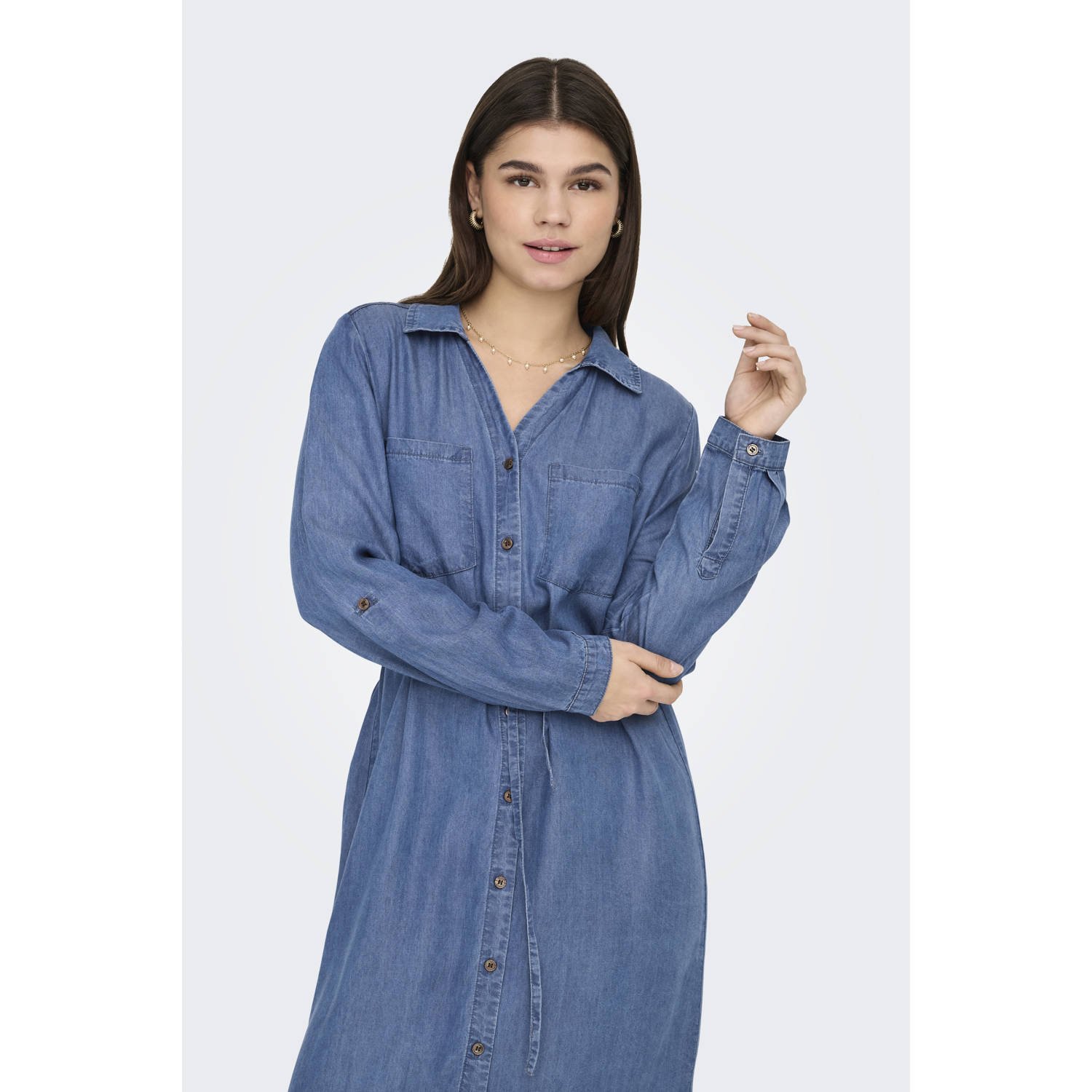 ONLY blousejurk medium blue denim