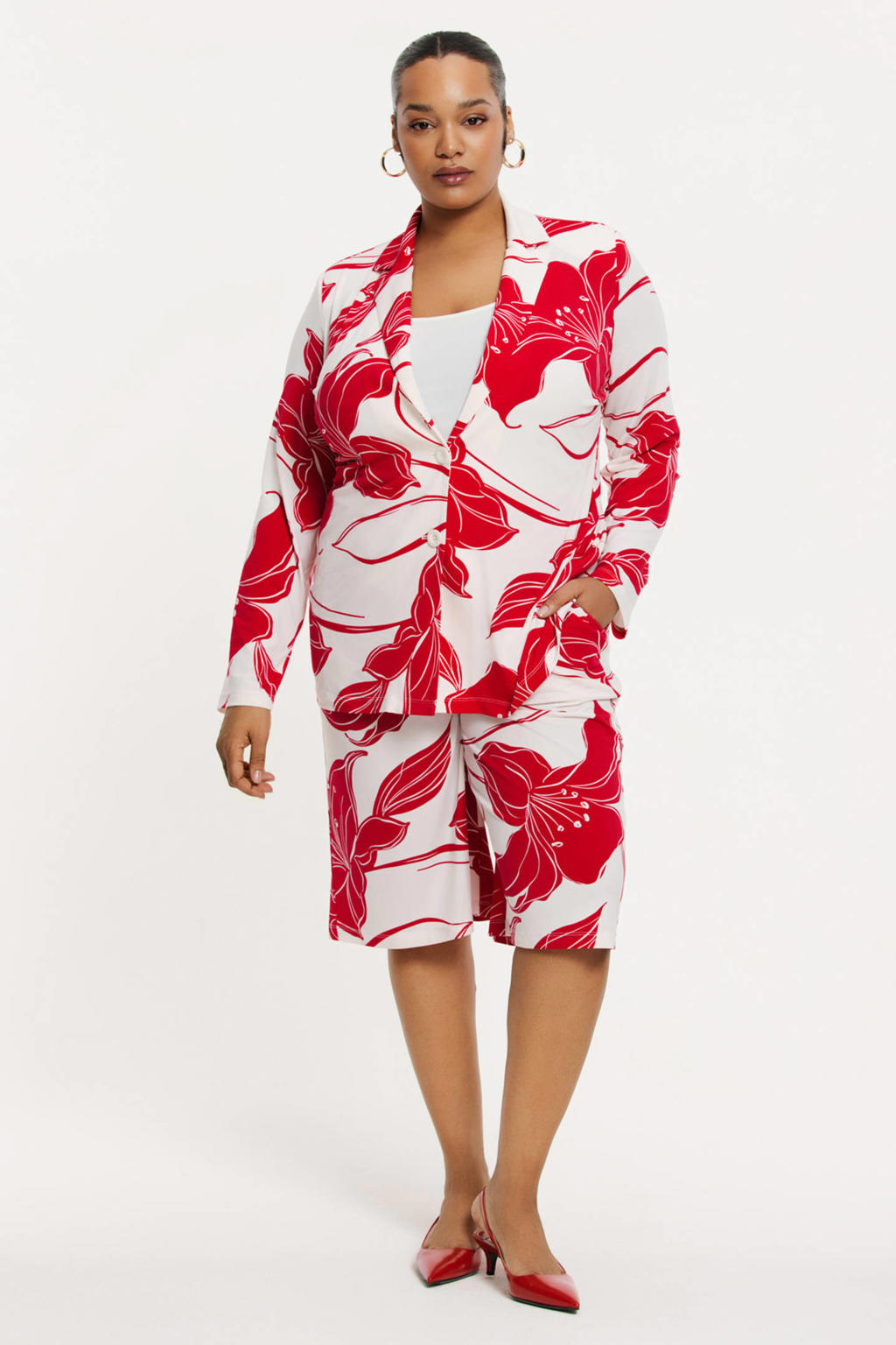 YOEK regular blazer rood