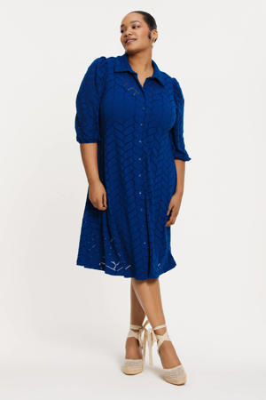 blousejurk fijn gebreid blauw
