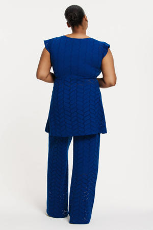 tuniek blauw fijn gebreid