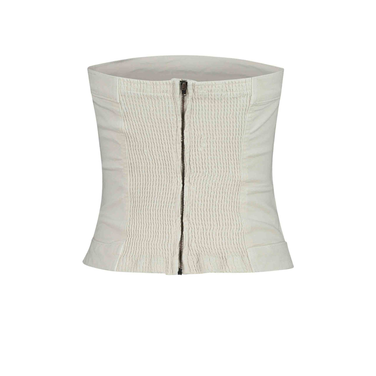 Expresso denim strapless top ecru