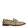 Sacha leren loafers met panterprint beige/zwart