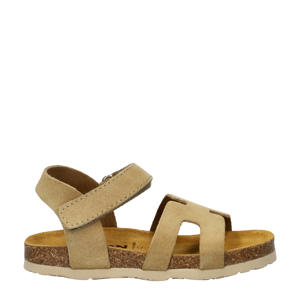   suède sandalen beige