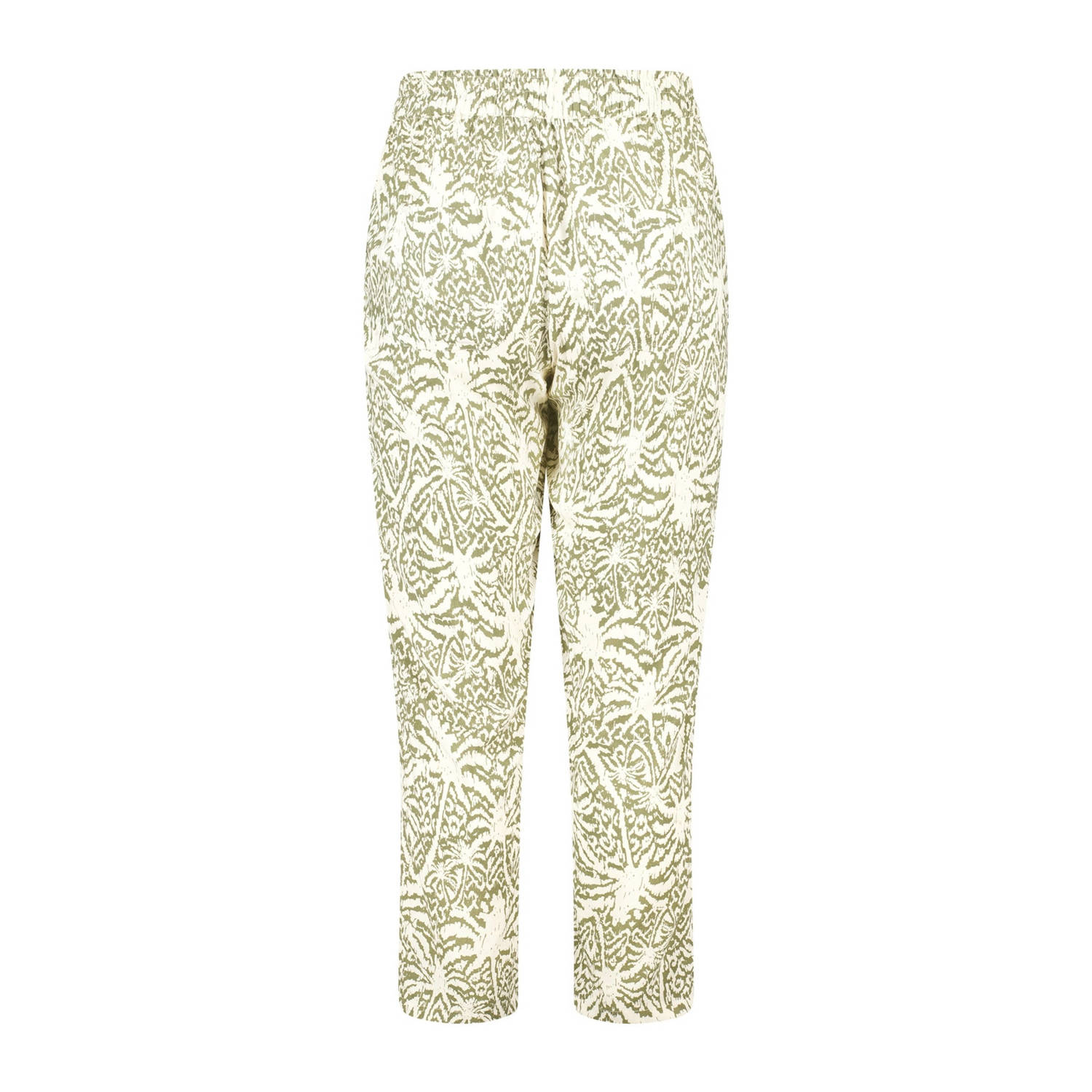 MS Mode regular waist casual broek olijfgroen