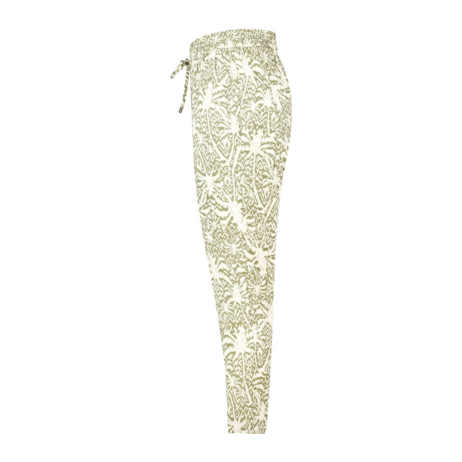 MS Mode regular waist casual broek olijfgroen