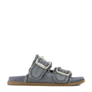   denim slippers blauw