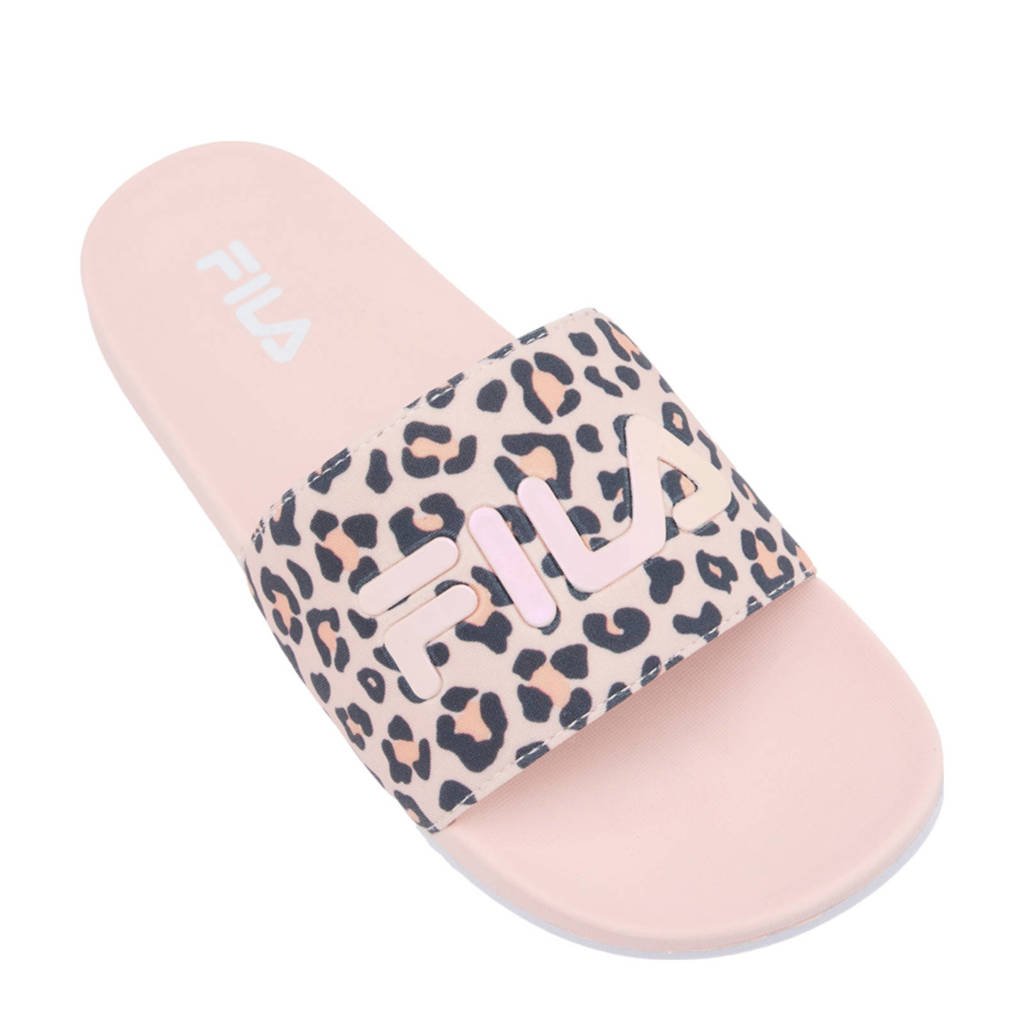 Clearance Slippers Fila Badslippers Kind Fila Badslippers Roze