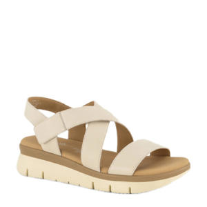  comfort leren sandalen beige