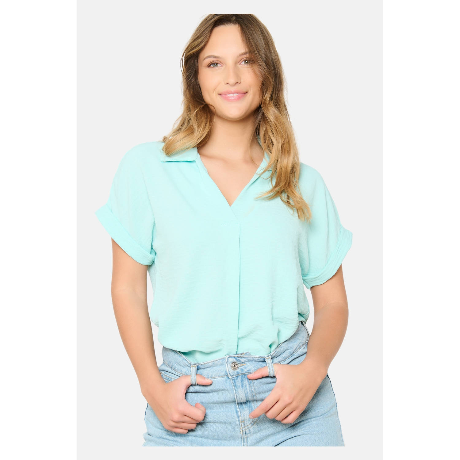 LOLALIZA blousetop lichtblauw