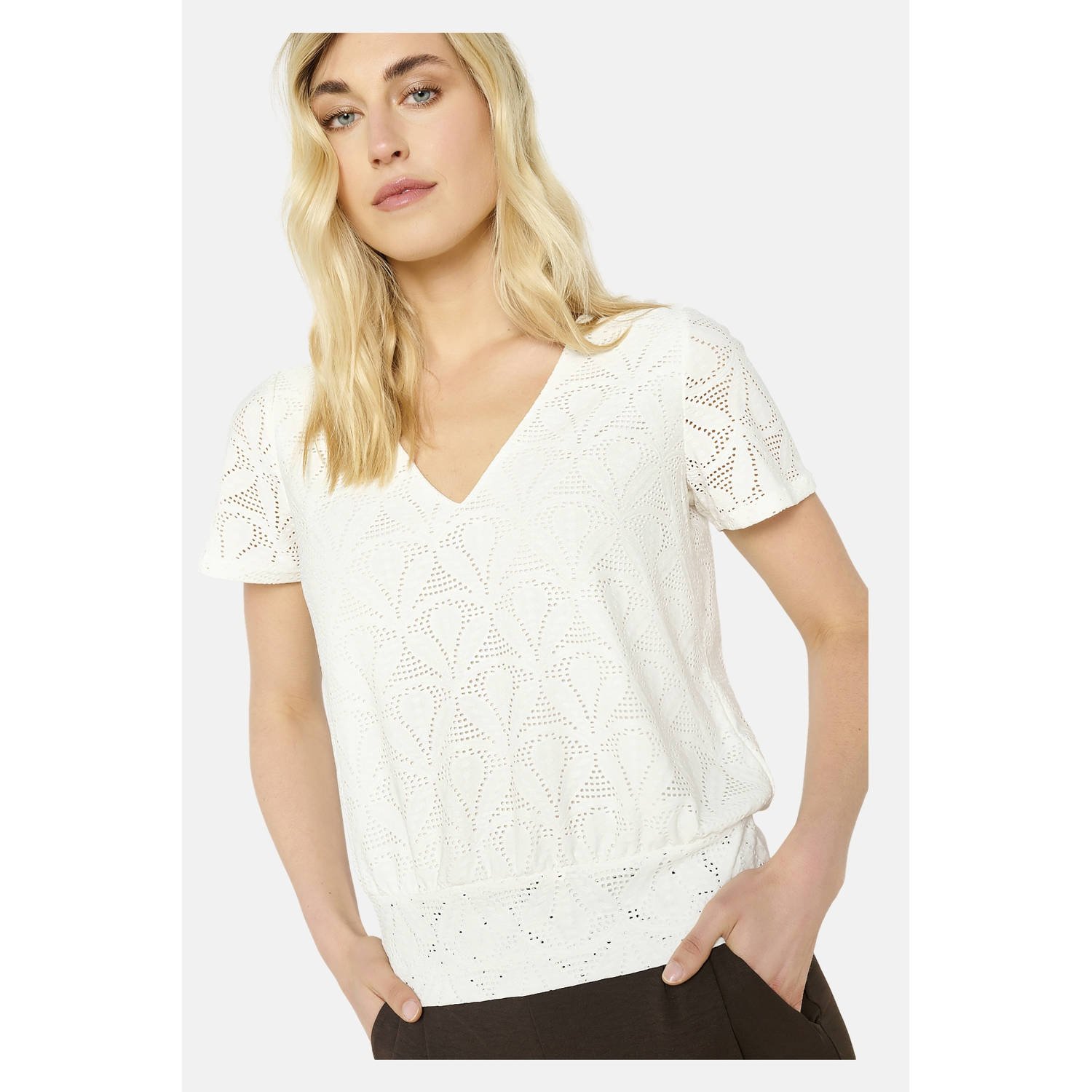 LOLALIZA top ecru crochet
