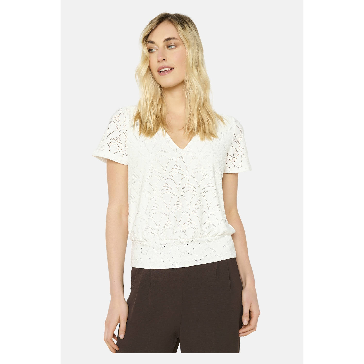 LOLALIZA top ecru crochet