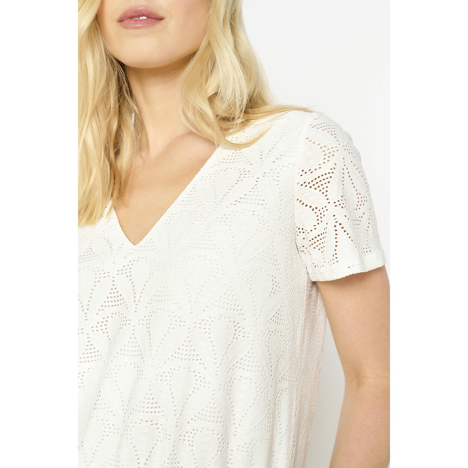 LOLALIZA top ecru crochet