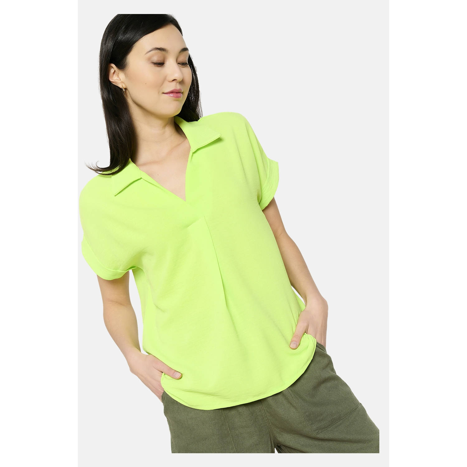 LOLALIZA blousetop limegroen