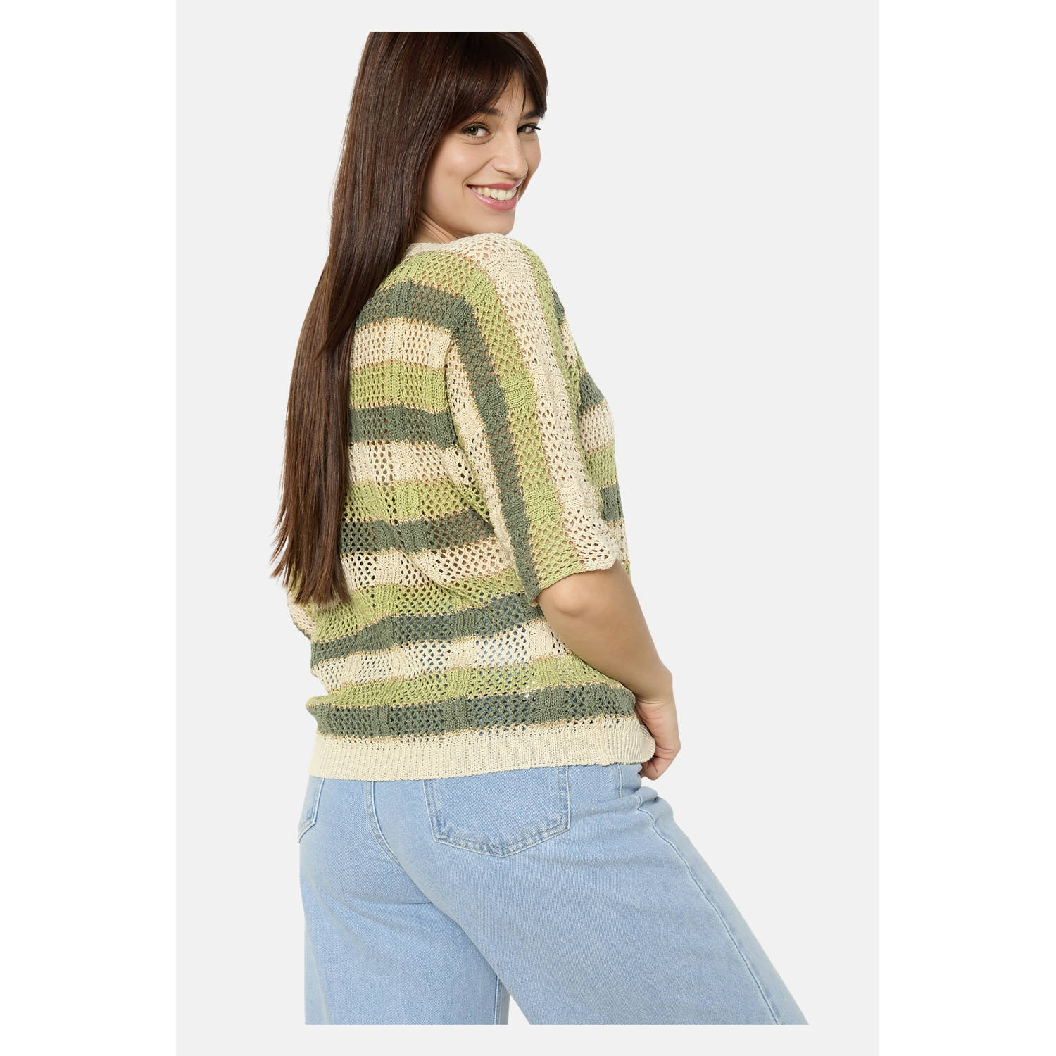 LOLALIZA top groen crochet