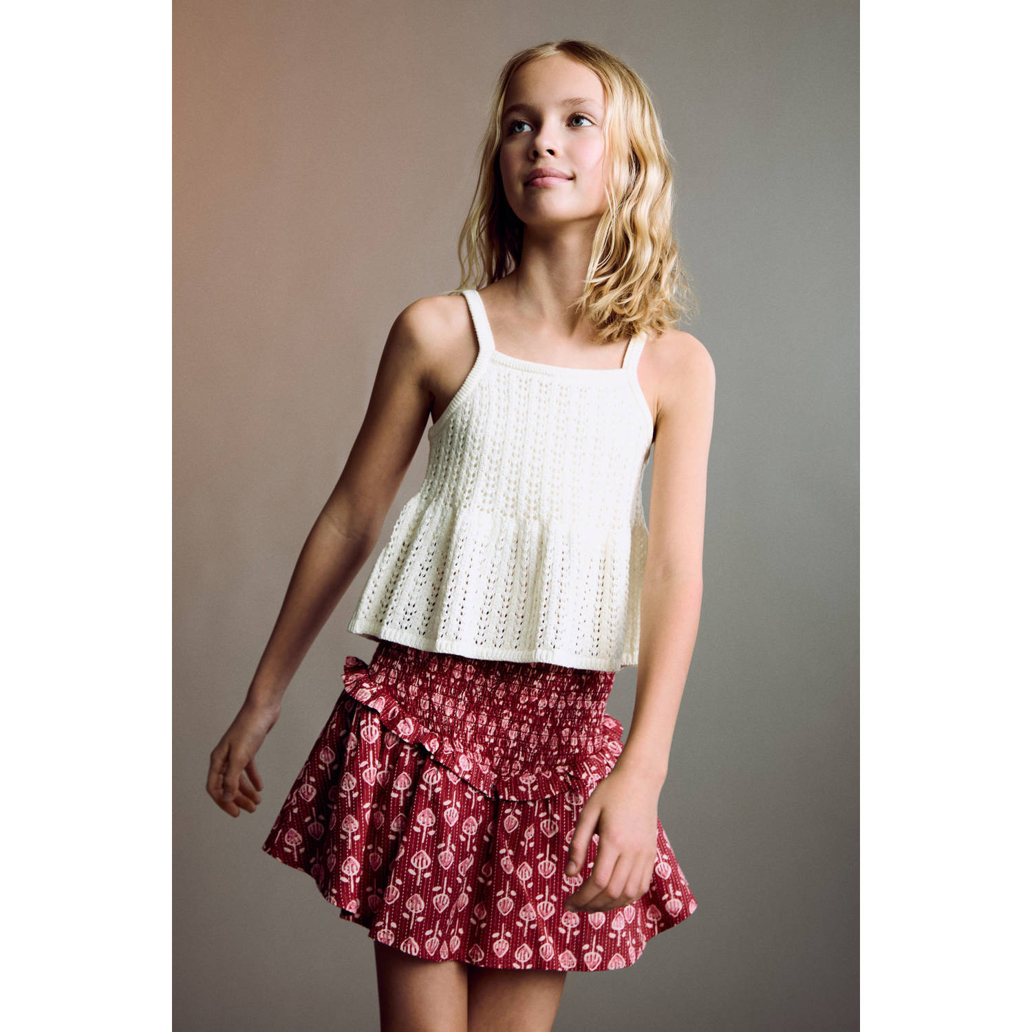 Mango Kids korte rok roze