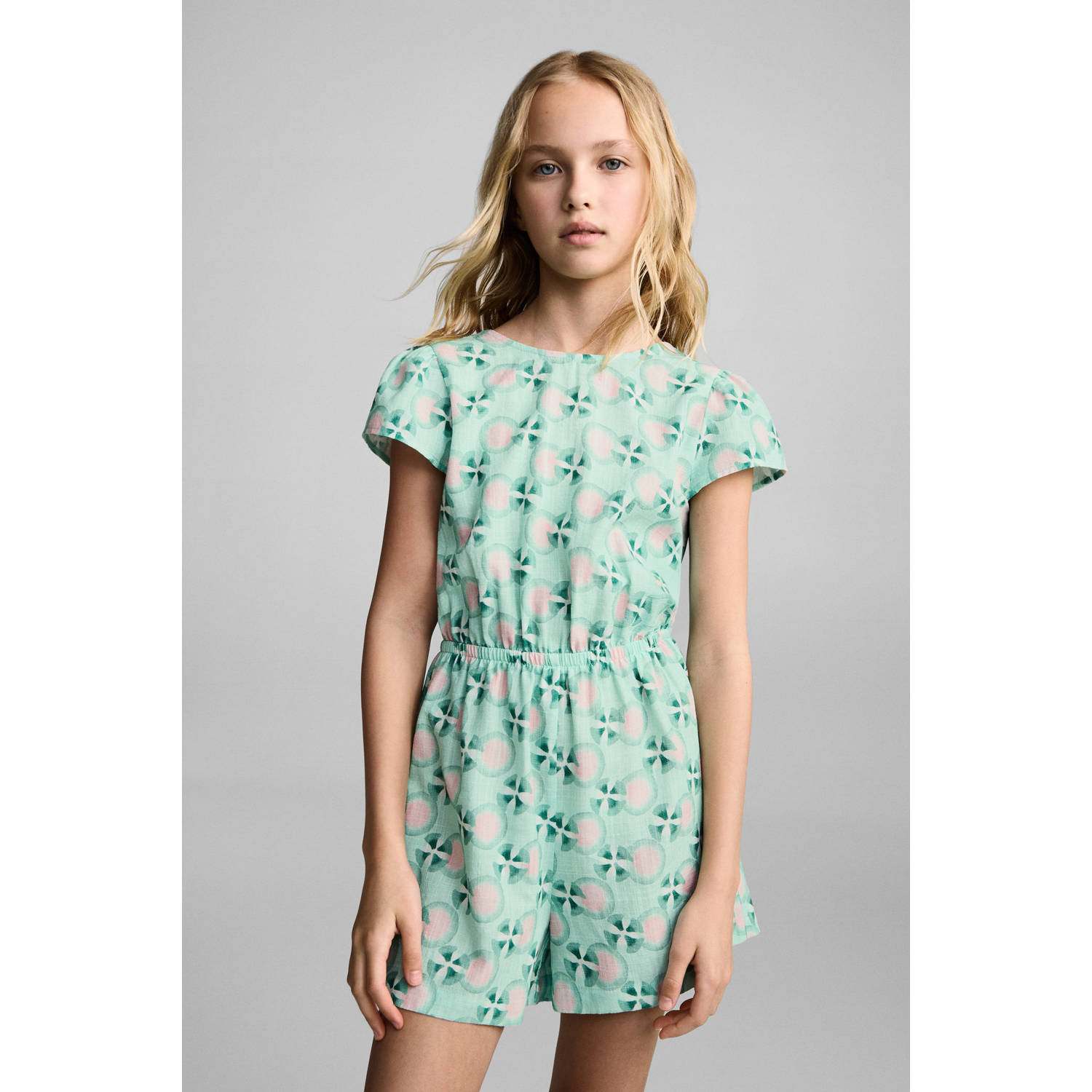 Mango Kids playsuit lichtgroen
