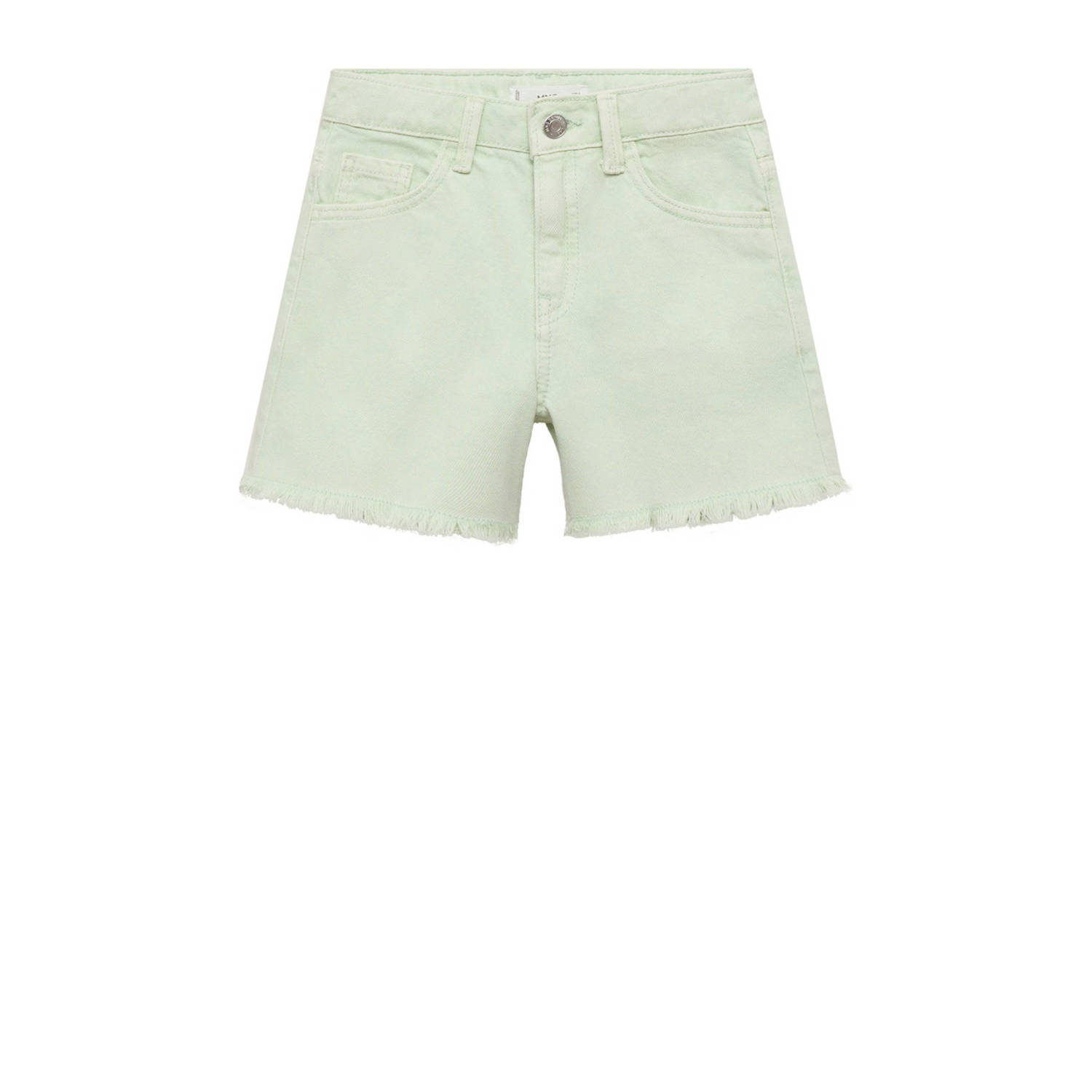 Mango Kids denim short lichtgroen