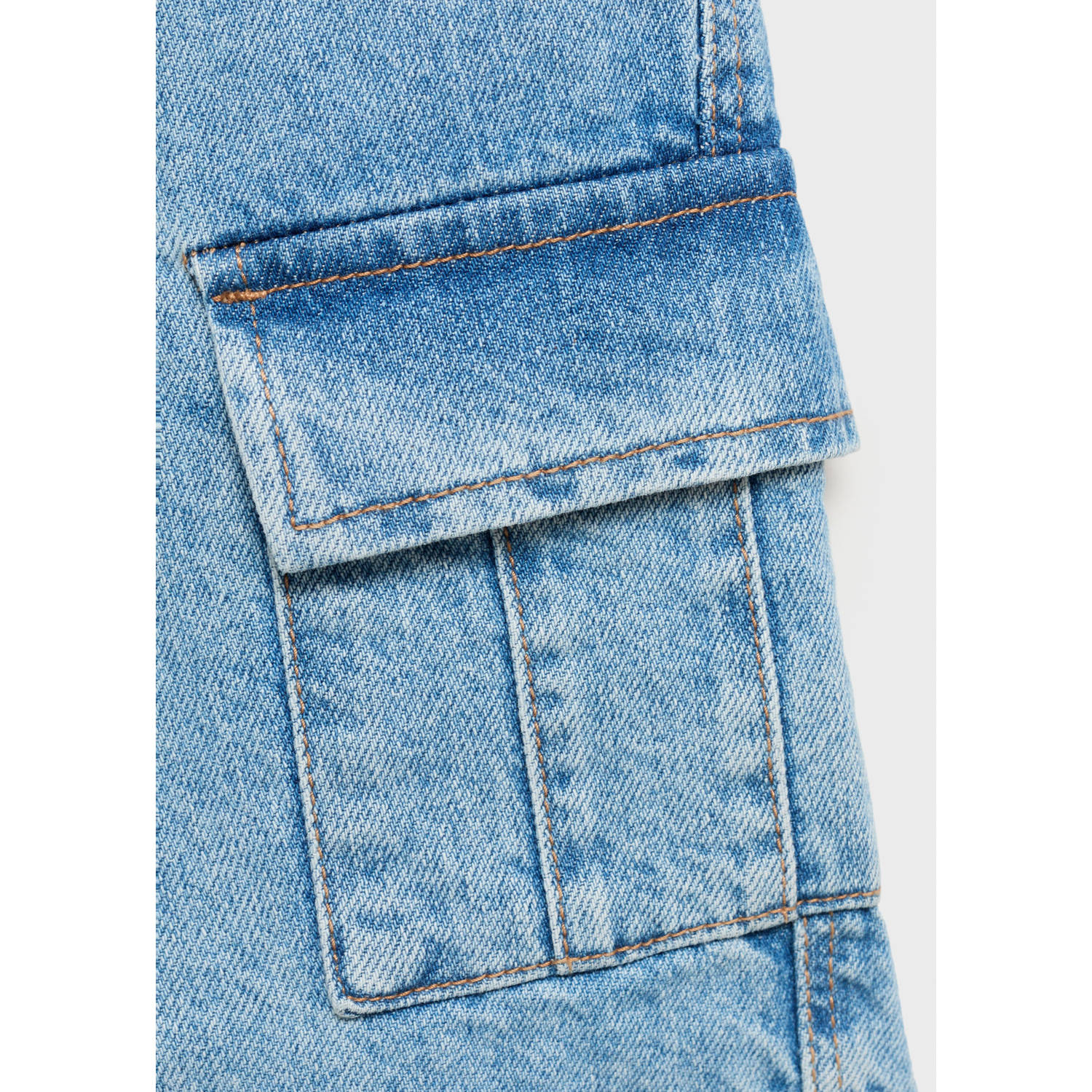 Mango Kids denim short light blue denim