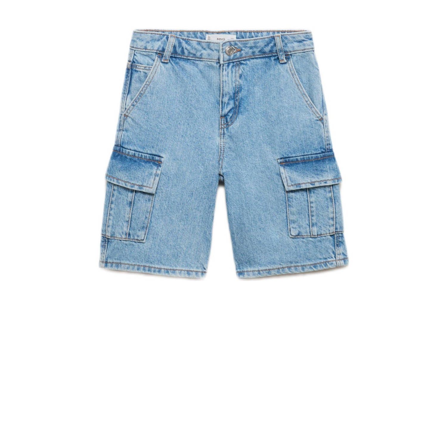 Mango Kids denim short light blue denim