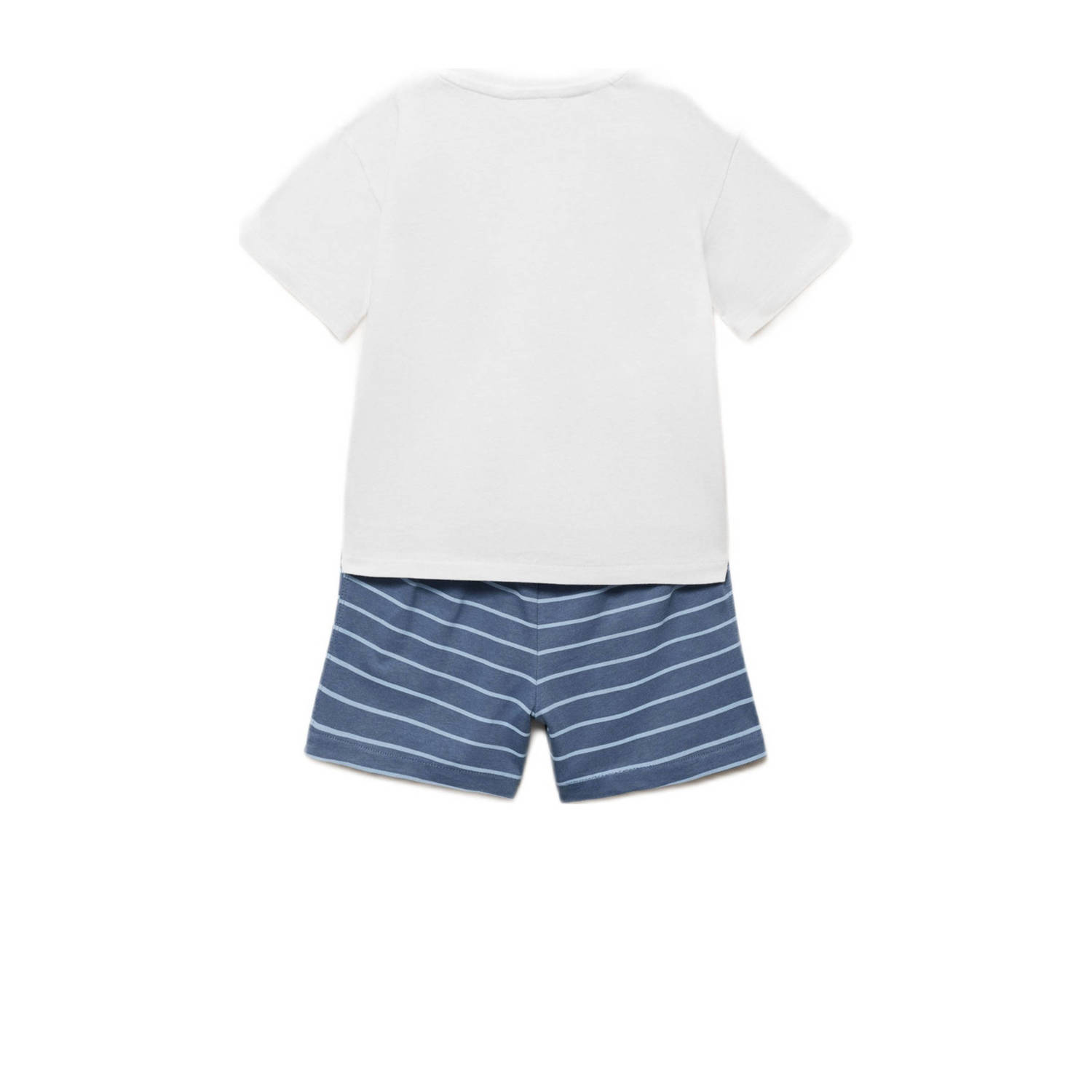 Mango Kids shortama marineblauw wit