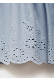 thumbnail: Mango Kids A-lijn rok broderie lichtblauw