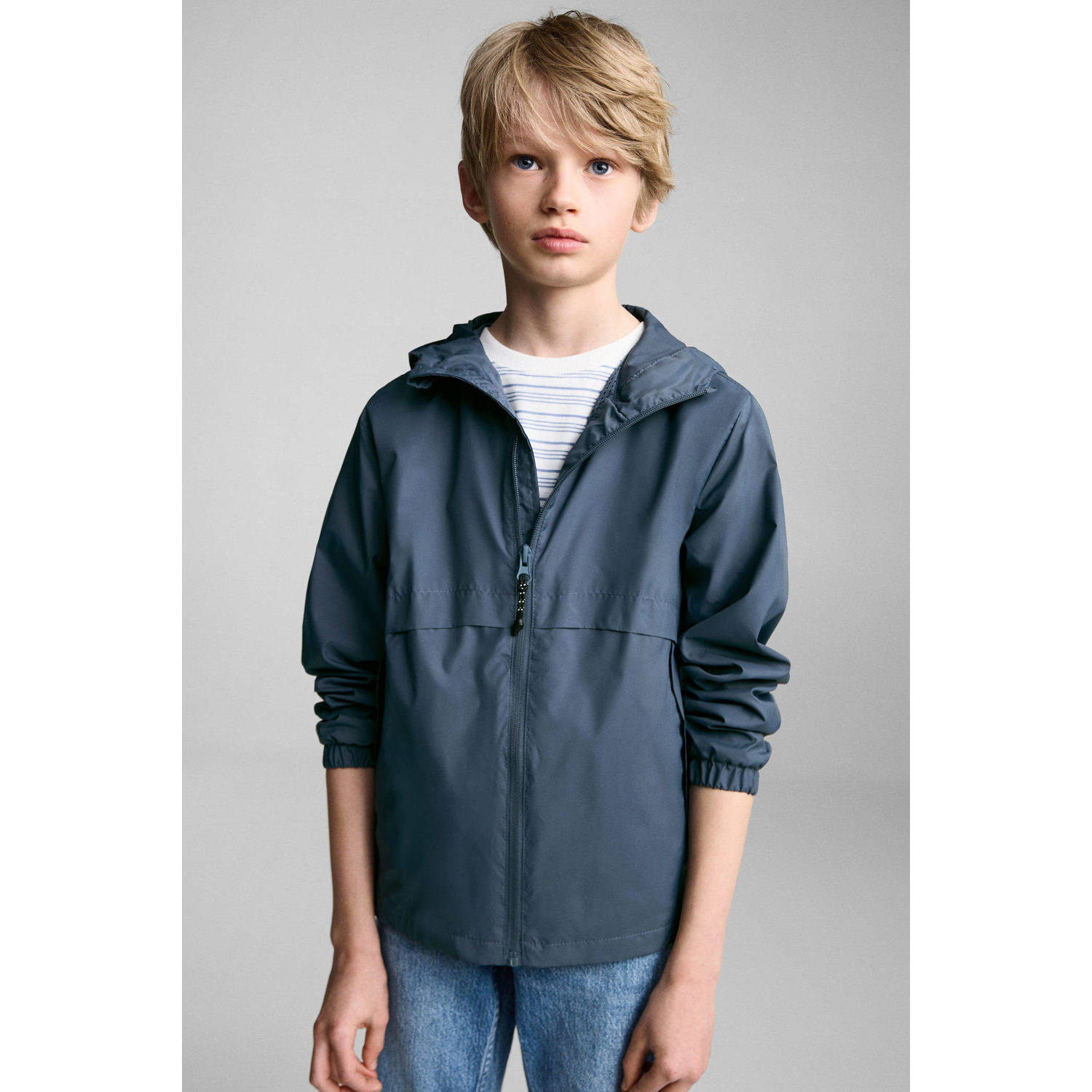 Mango Kids jack grijsblauw