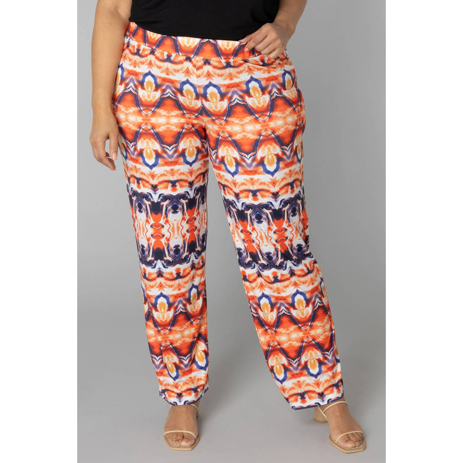 Colletta straight regular waist broek oranje