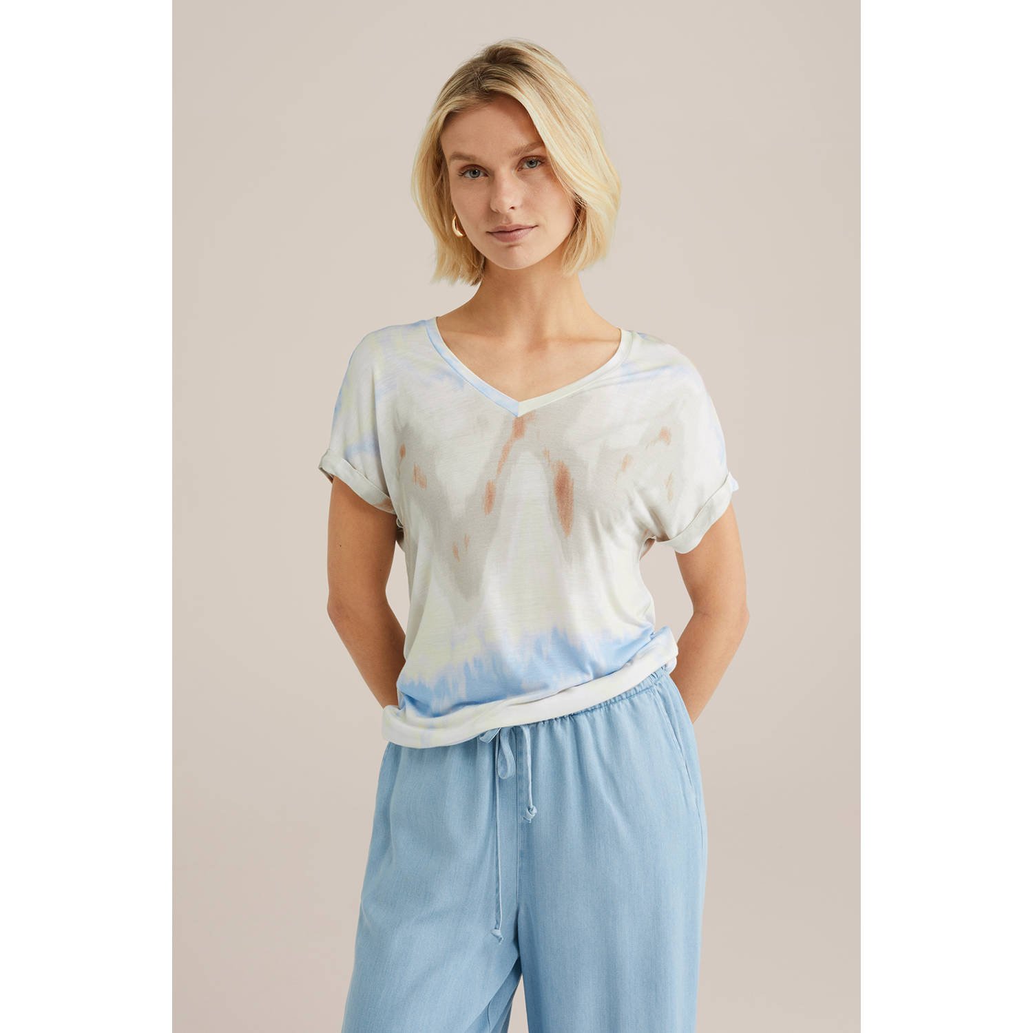 WE Fashion top lichtblauw